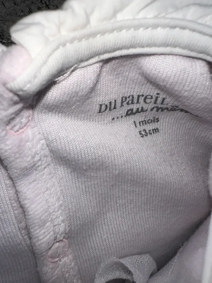 Pyjama grenouillère velours col Claudine inscription amour rose motif chat Du Pareil Au Même - photo numéro 2