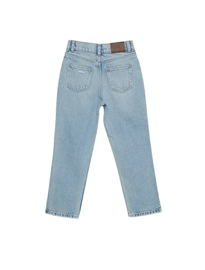 🩷 Jean droit taille haute Straigit 4 ans Kiabi #emyfleury_4ansfille - photo numéro 2