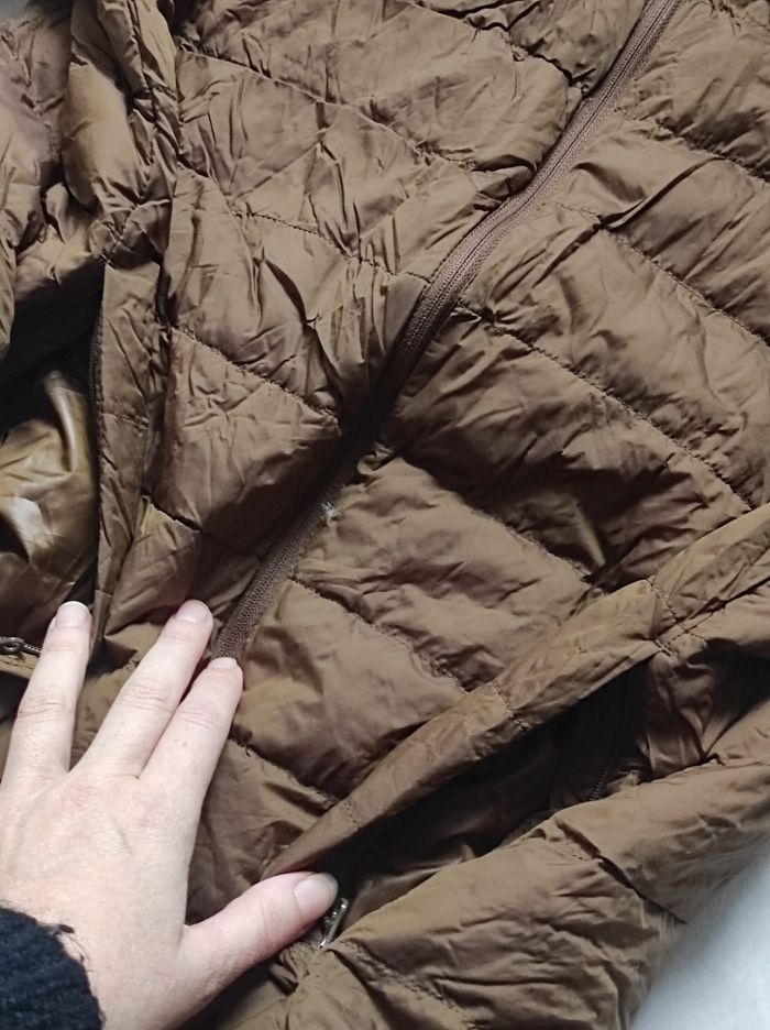 Veste duvet marron taille L - photo numéro 4