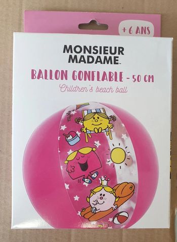 Ballon de plage piscine Monsieur Madame Neuf