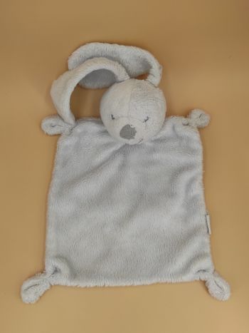 Doudou Plat Lapin blanc étoiles Vertbaudet