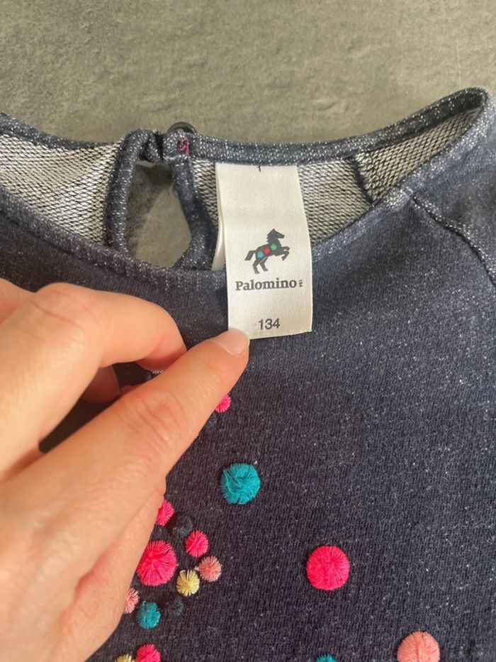 Robe jeans broderie - photo numéro 3