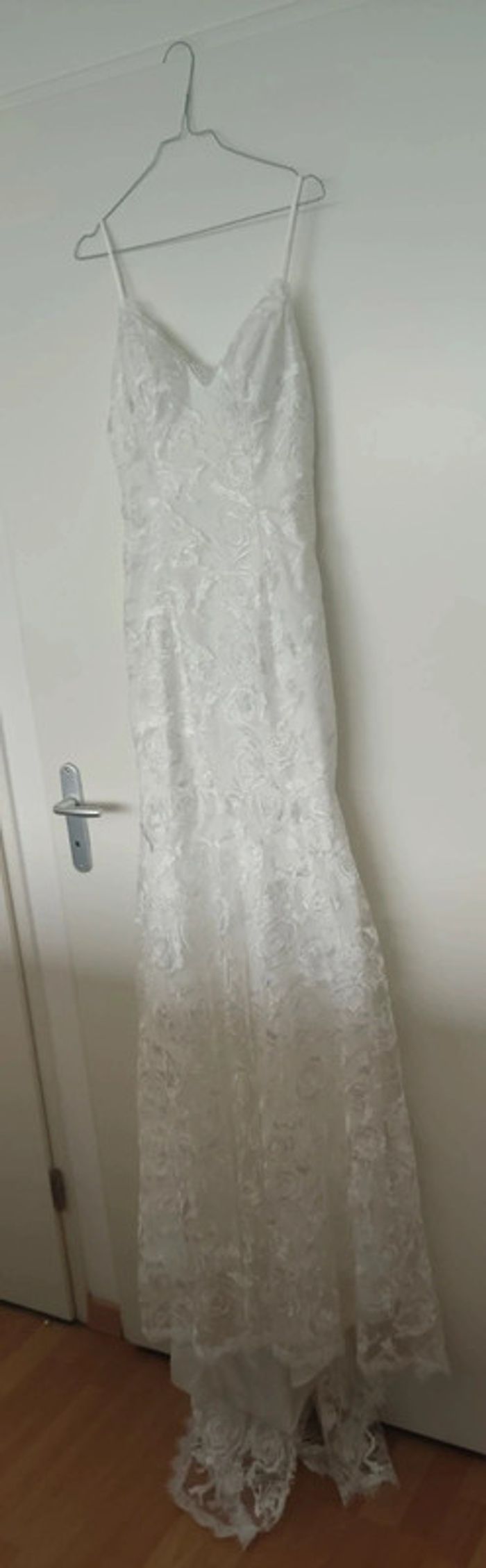 Robe de mariée style sirene dentelle fleurie - photo numéro 7
