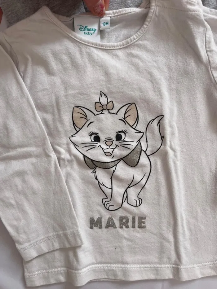 Lot de 2 t-shirts manches longues – Disney Baby – Taille 18 mois - photo numéro 2