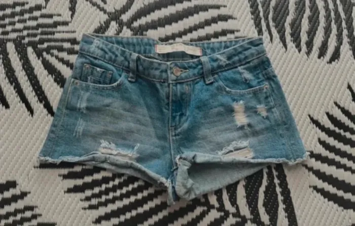 Short en jean bleu