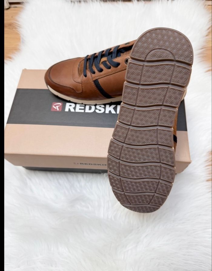 Baskets Redskins cuir – Taille 41 – marron  / camel – Neuf avec boîte - photo numéro 5
