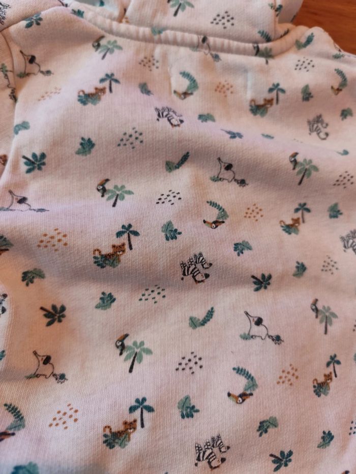Sweat à capuche zippé à motifs taille 18mois - photo numéro 4