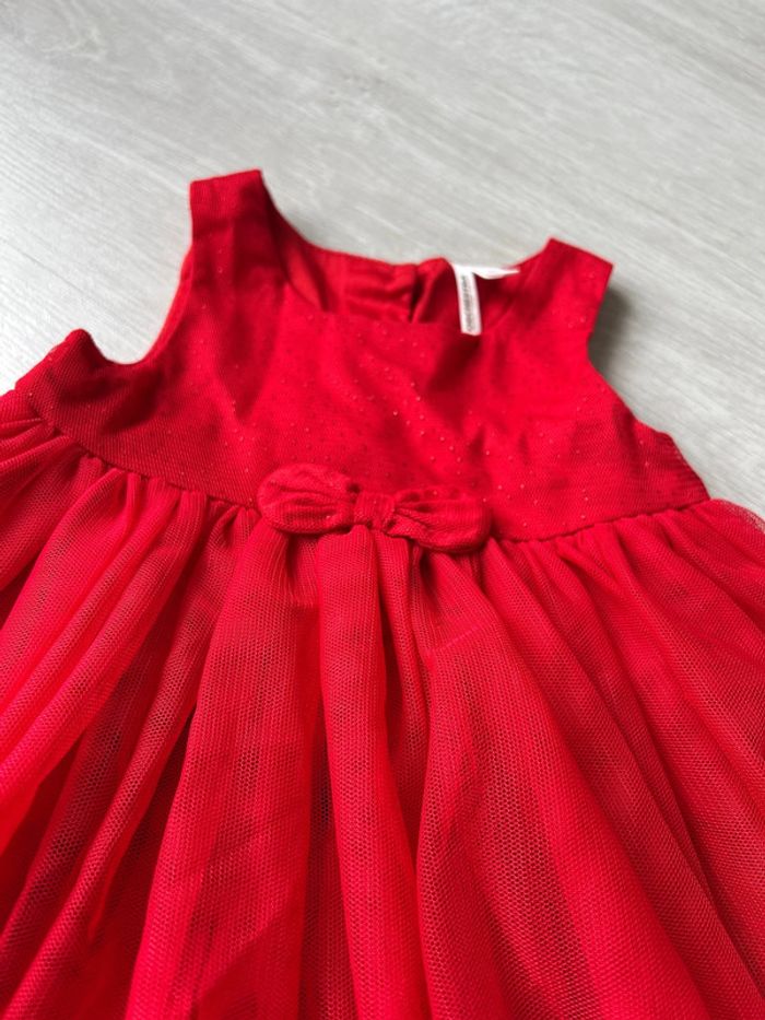 Robe rouge Noël orchestra 9 mois bébé fille - photo numéro 2