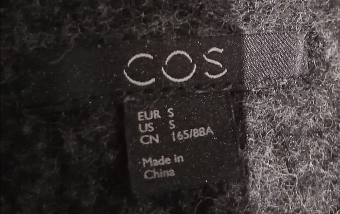 Robe pull laine et cuir gris foncé noir Taille S COS - photo numéro 10