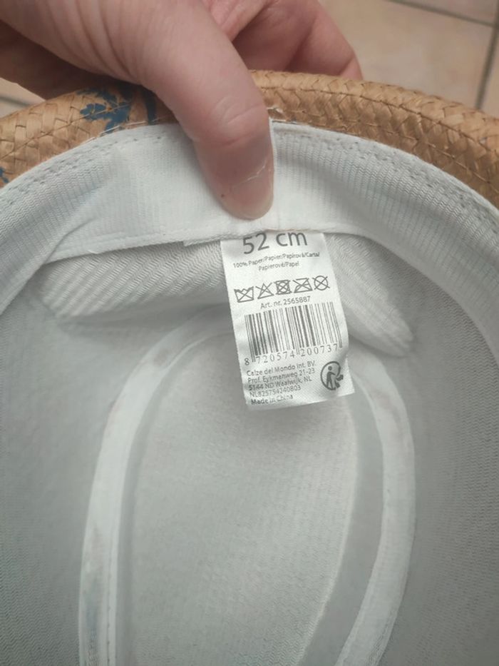 Chapeau paille bleu - photo numéro 4