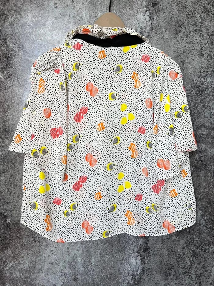 Blouse manches courtes femme Zara taille M Women short-sleeved camicetta donna Damen Kurzarmbluse - photo numéro 2
