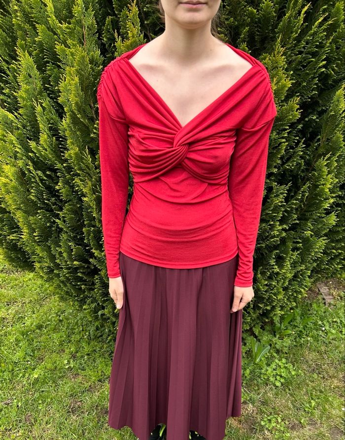 Haut rouge taille S H&M - photo numéro 3