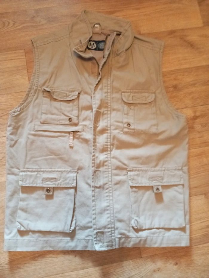 Veste saharienne sans manches 12 ans