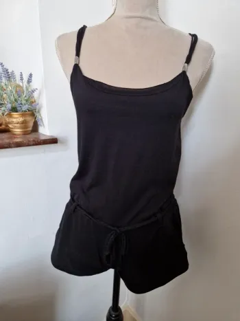 Combinaison short de nui taille s noir hunkemoller