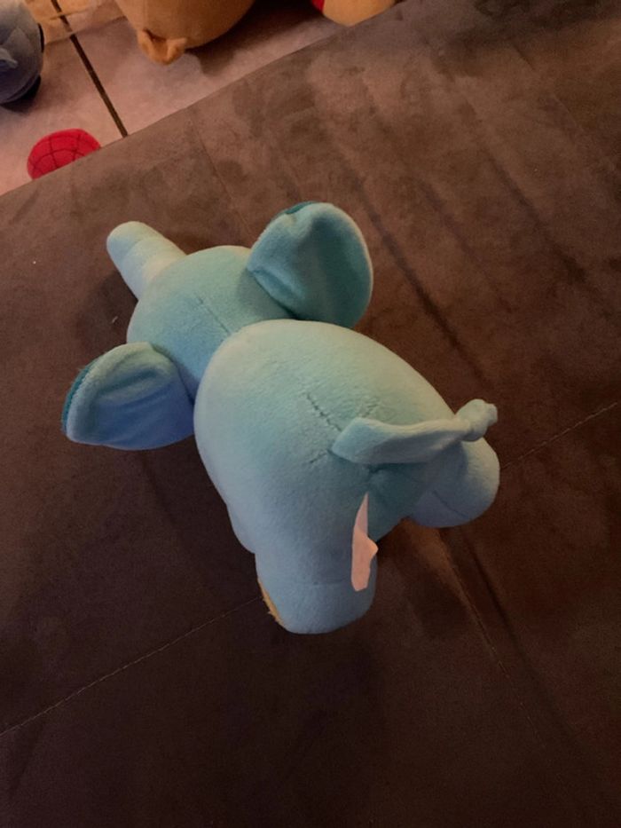 Peluche éléphant bleue - photo numéro 3