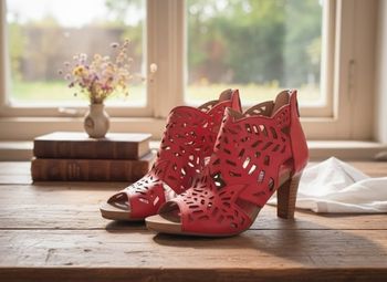 Sandales Laura Vita en Cuir Rouge- Élégance & Confort- Pointure 40

