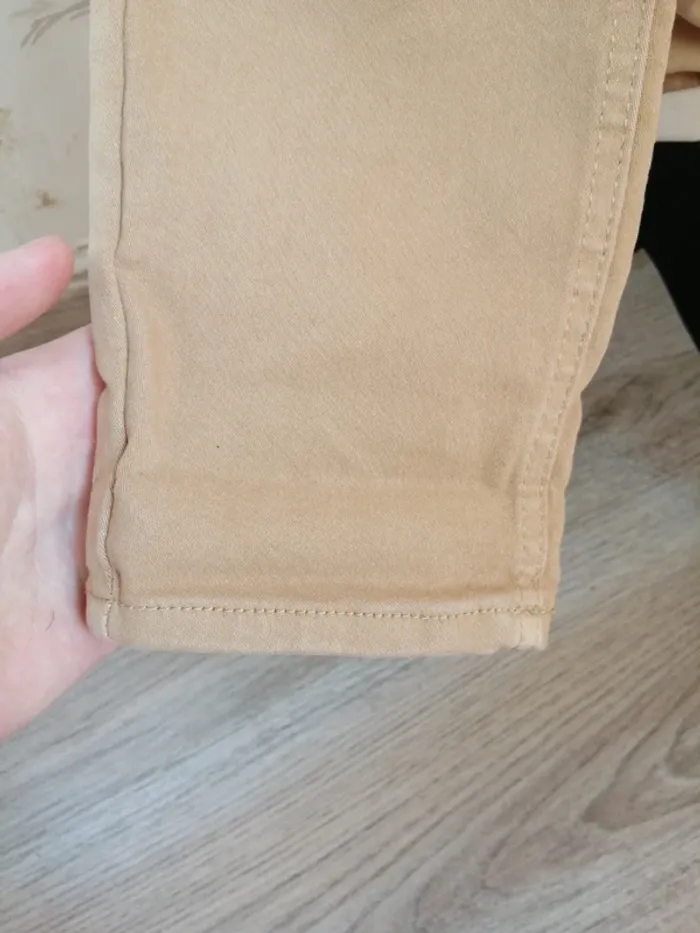 Pantalon beige cammel skinny taille haute avec boutons / jennyfer / (40) - photo numéro 5