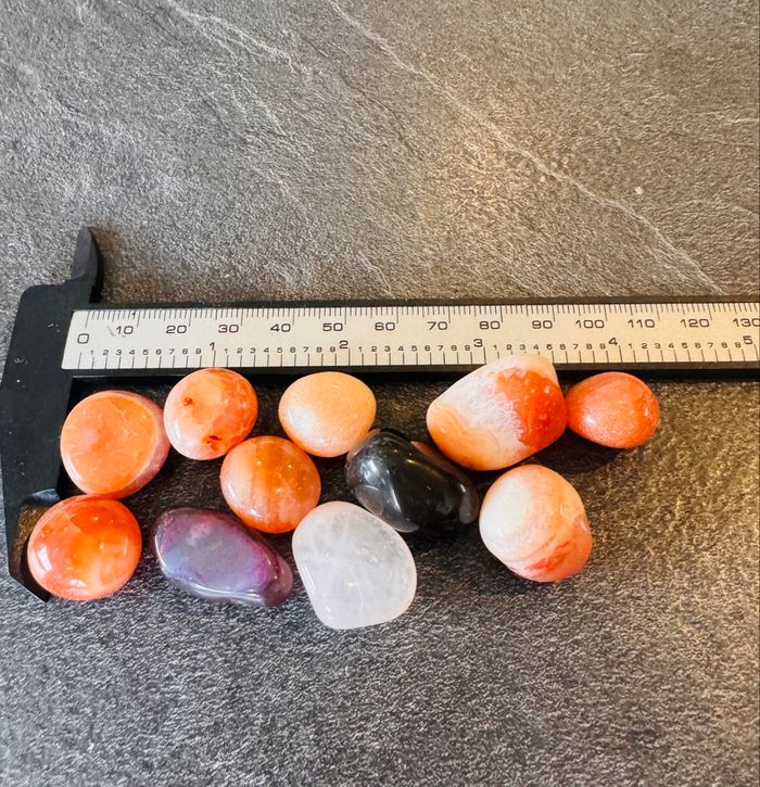Lot 50 g pierres polies naturelles – Agates, quartz, obsidienne, améthyste (65 g total) - photo numéro 3