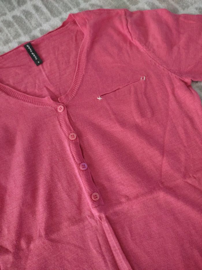 Haut tee-shirt rose corail Naf Naf taille 36 - photo numéro 2