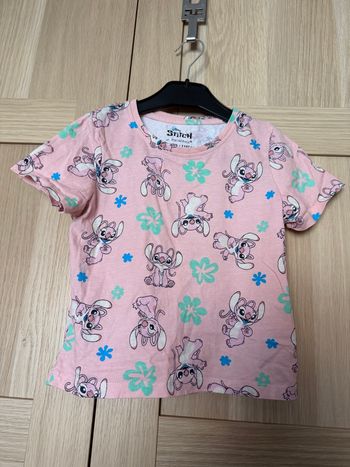 Tee shirt rose angel stitch Disney Primark t.5-6ans