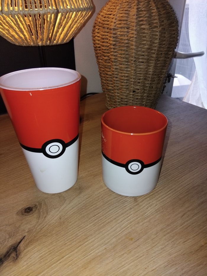 Verre et tasse pokemon - photo numéro 1