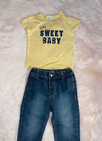 Ensemble t-shirt jean tape à l’œil