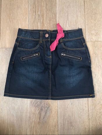 Jupe en jeans aspect enduit