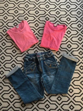 Ensemble rose et bleu 8 ans