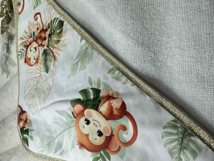 Cape de bain capuche singe bambou