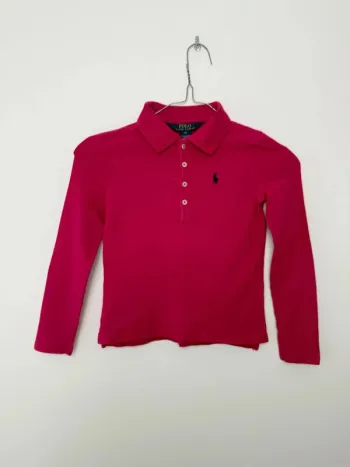 Polo Polo Ralph Lauren fille 6 ans fuchsia parfait état longues manches