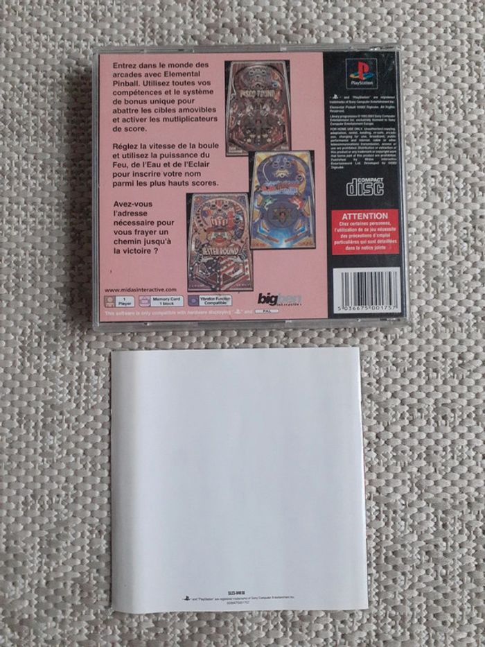 Playstation 1 ps1 elemental pinball - photo numéro 2