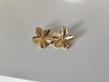 Boucle d'oreille fantaisie doré