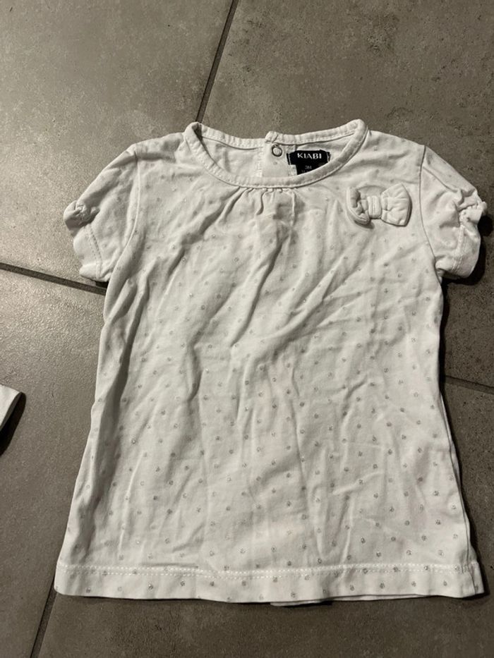 Lot tee-shirts fille 3 mois - photo numéro 2