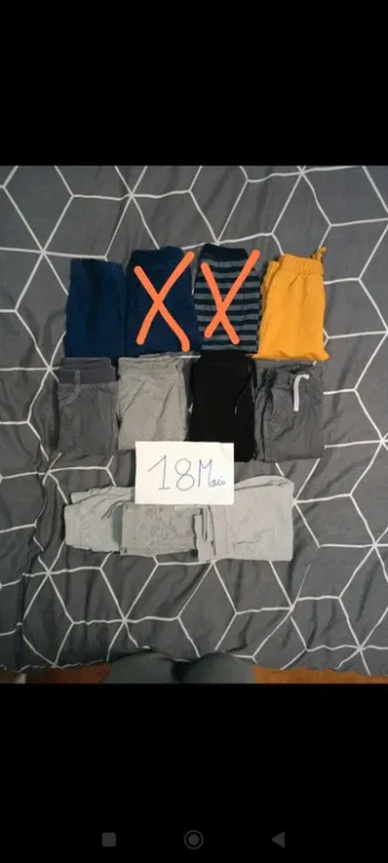 Lot 6 pantalons (+3🎁) 18 mois