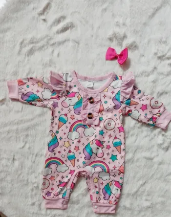 Combinaison licorne rose fille SHEIN 3-6 mois