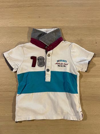 Polo manches courtes beige orchestra 12 mois