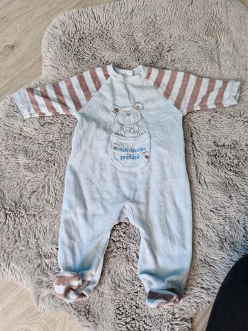 pyjama velour 1 pièce