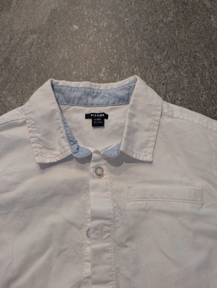 Chemise à manches longues blanche garçon 6 ans comme NEUVE - photo numéro 3