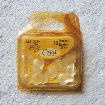 Lot de 30 boutons ronds de 11mm de diamètre