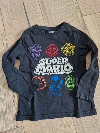 Tee shirt manche longue super Mario 5 ans