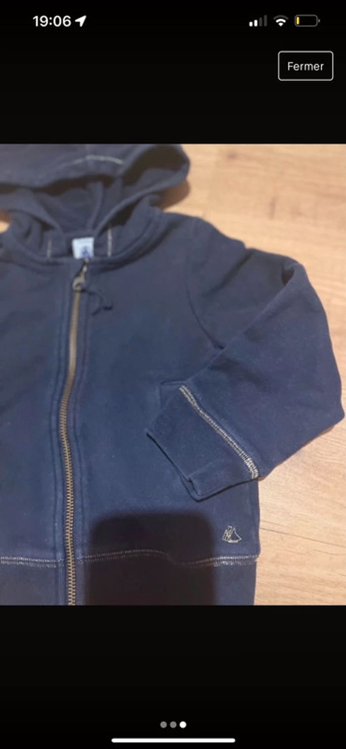 Sweat zippé petit bateau 4 ans - photo numéro 3