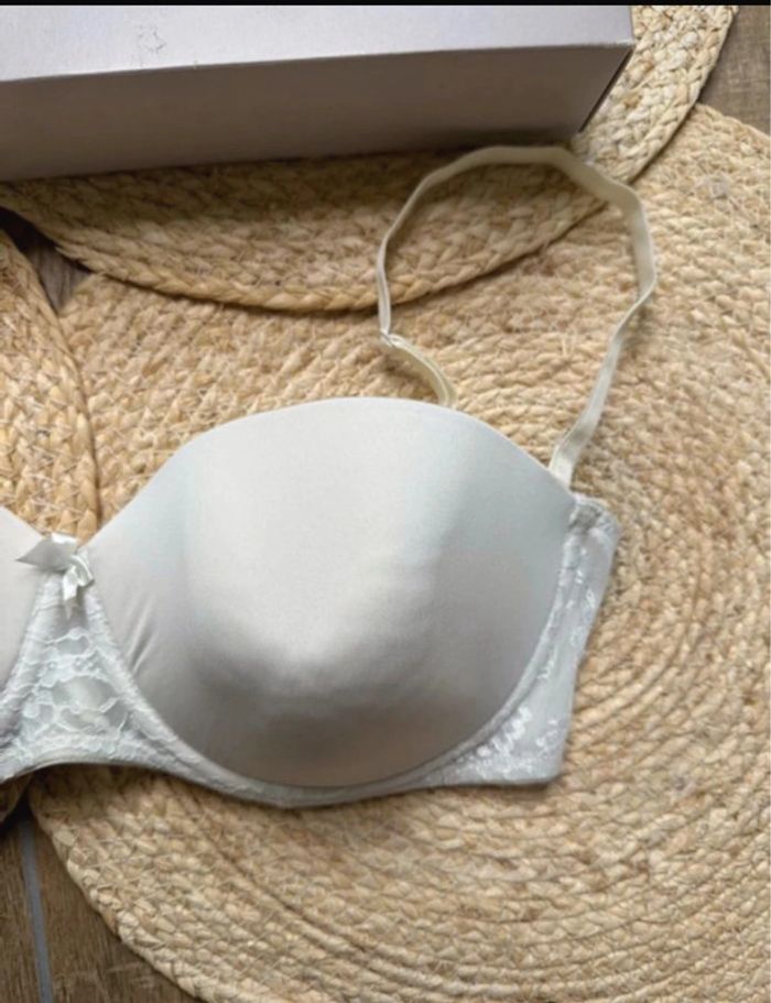Soutien-gorge ivoire Pronuptia Paris - T95D - photo numéro 4
