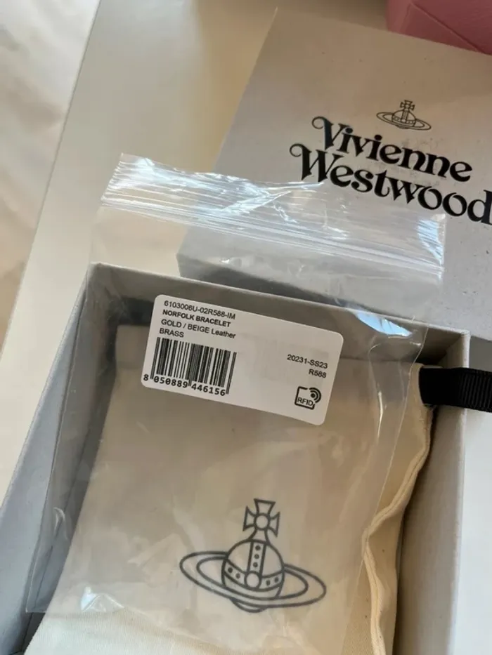 Vivienne Westwood Bracelet  Norfolk Gold Beige Taille Unique - photo numéro 4