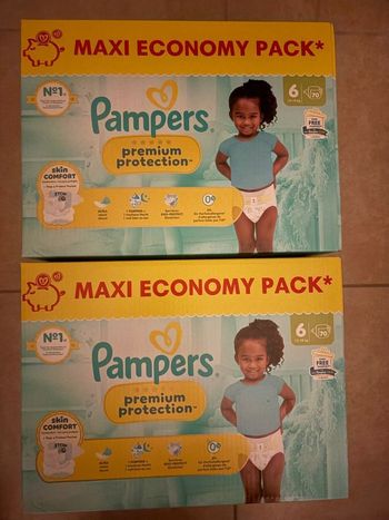 Couches Pampers Premium Protection Taille 6 Neuf