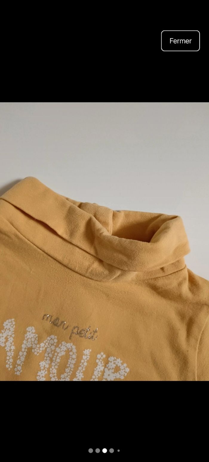 Polo moutarde mon petit amour - photo numéro 3