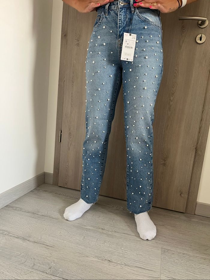 Jean perles ZARA – T.36 (neuf) - photo numéro 3