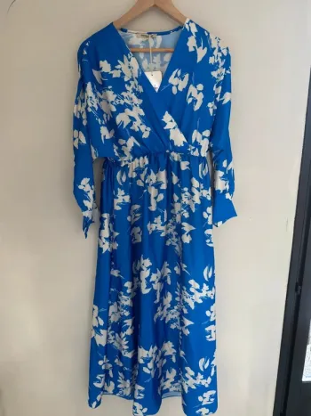 Robe longue bleu roi