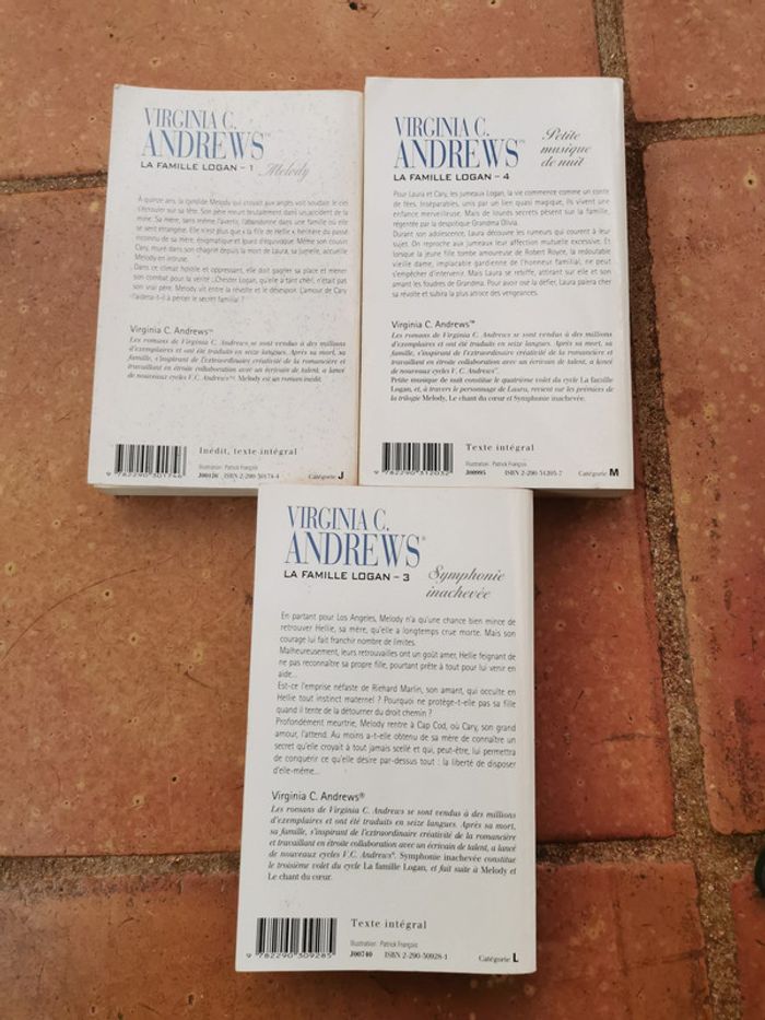 Lot de 3 tomes Famille Logan, livres de Virginia C. Andrews - photo numéro 7