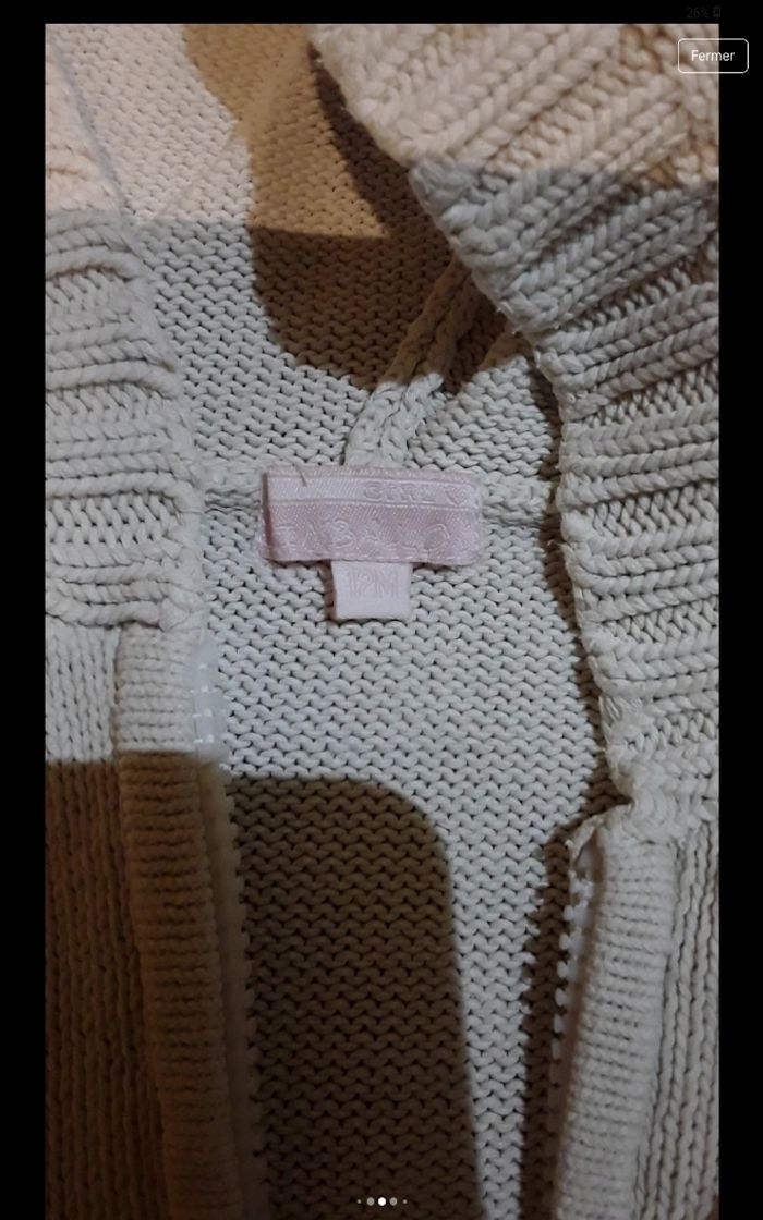 Gilet zippé avec capuche blanc - photo numéro 7