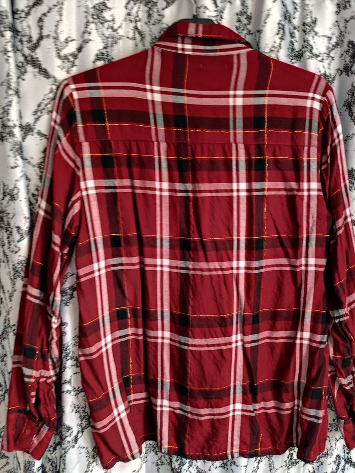 Chemise à motif tartan / carreaux rouge Taille M - photo numéro 6